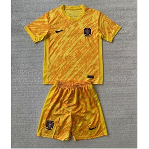 Portugal Golmanski Domaci Dres za Dječji EP 2024 Kratak Rukavima (+ kratke hlače)